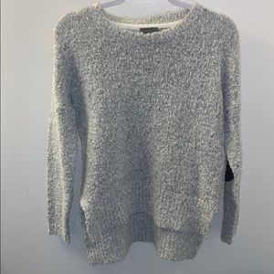 Light Gray Sweater with Elbow Patches